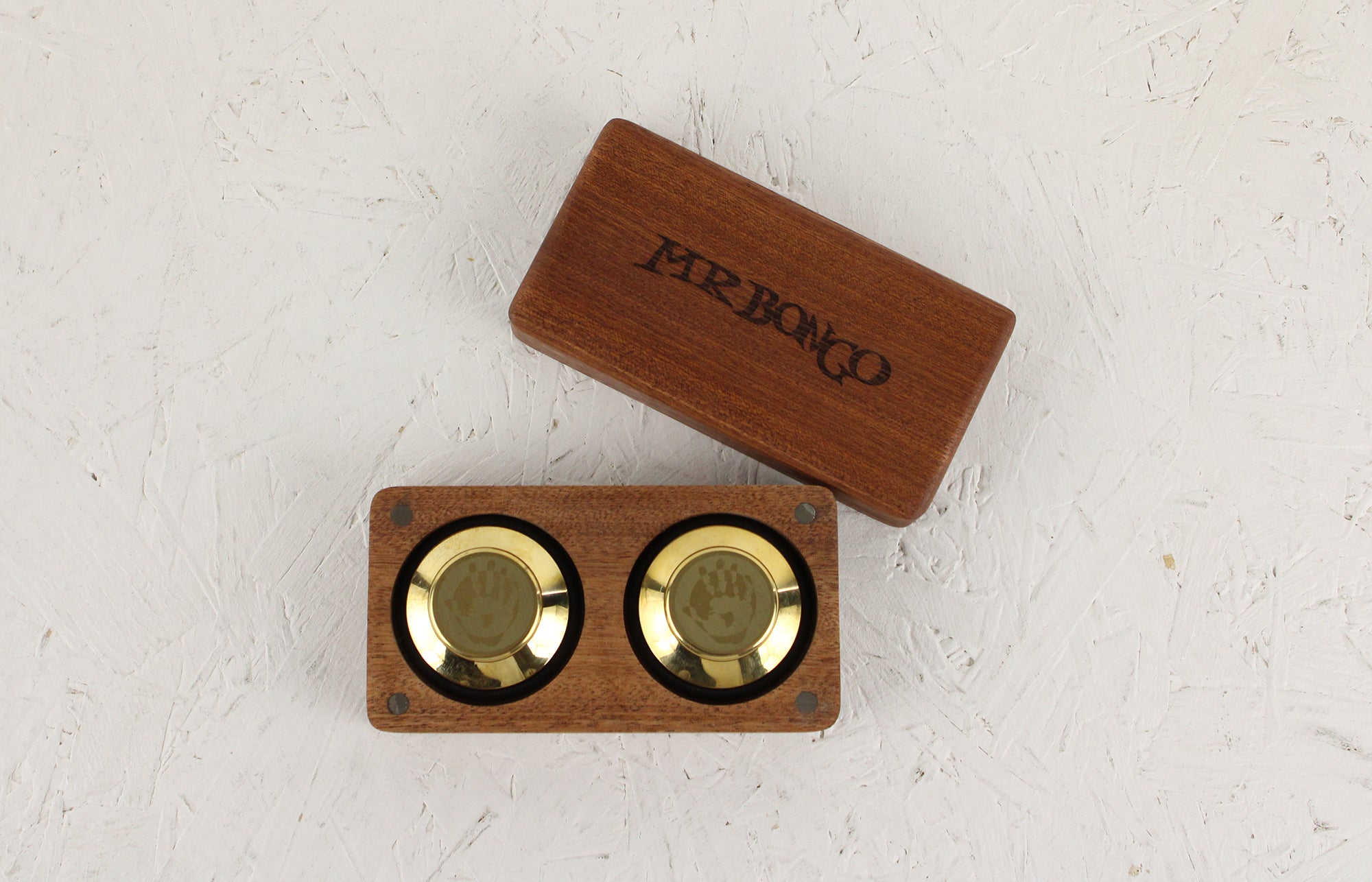 45 vinyl brass adapters (pair in a wooden box) - Vinyl adapters