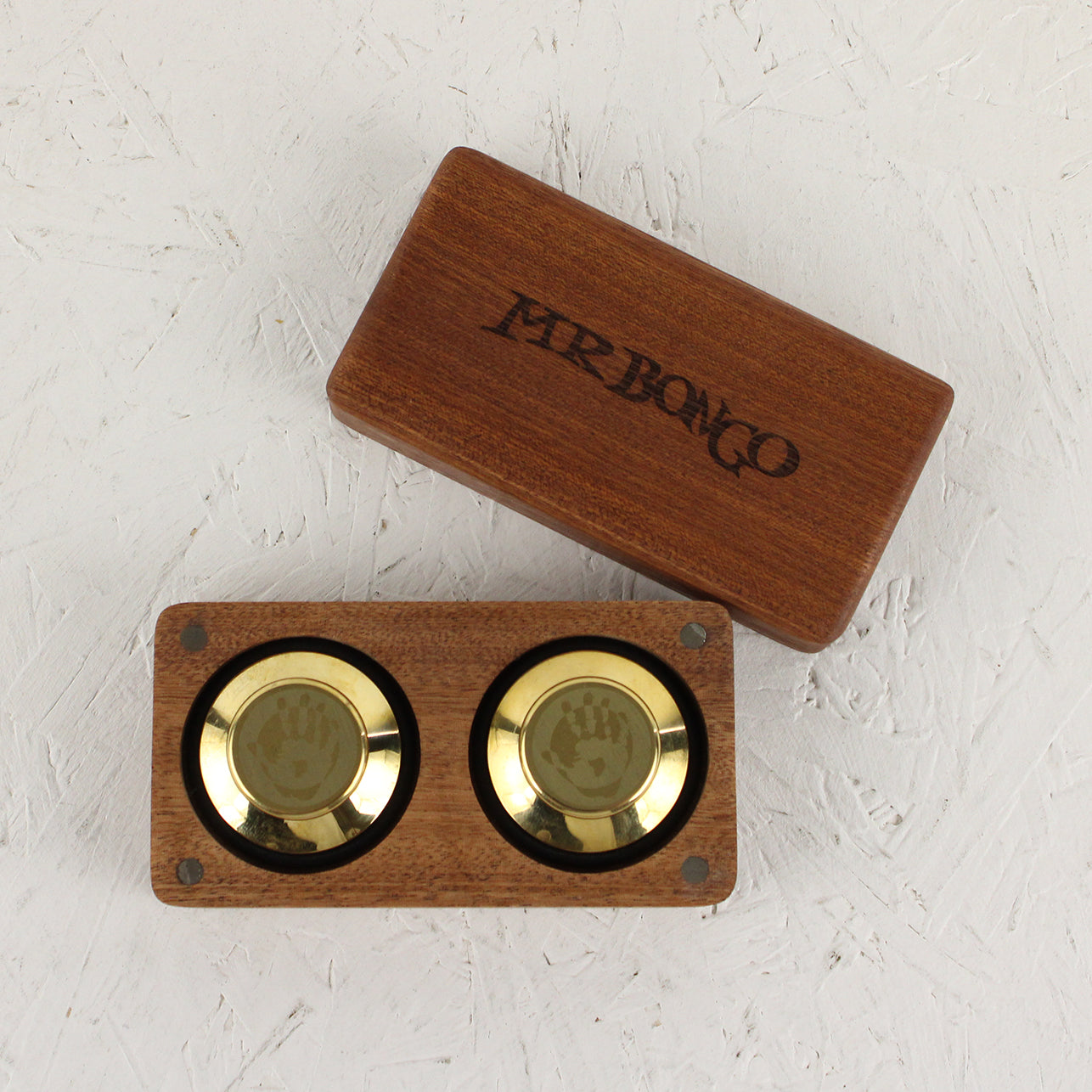 45 vinyl brass adapters (pair in a wooden box) - Vinyl adapters