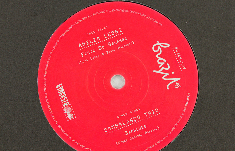 Anilza Leoni – Balumba / Sambalanca Trio – Sam Blues – 7"