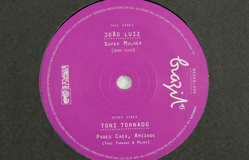 Joao Luiz – Super Mulher / Toni Tornado – Poder Crer Amizade – 7" Vinyl
