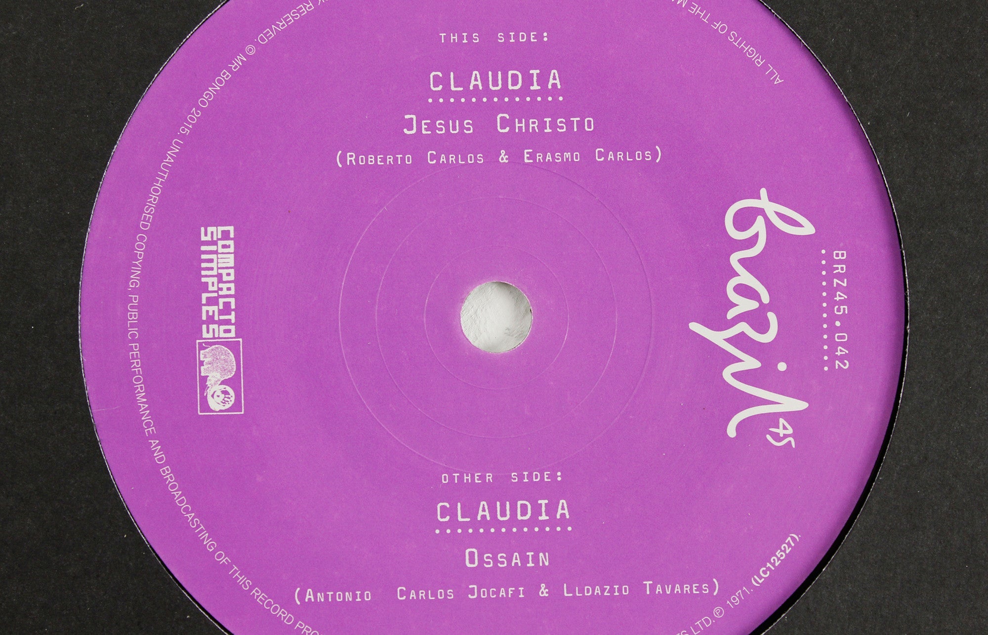 Claudia – Jesus Cristo / Ossain – 7" Vinyl