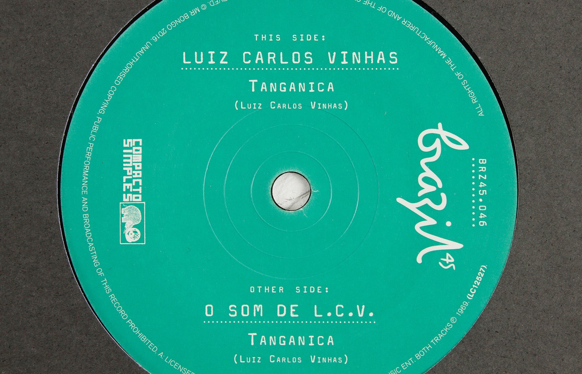 Luis Carlos Vinhas / O Som de L.C.V. – Tanganica – 7" Vinyl