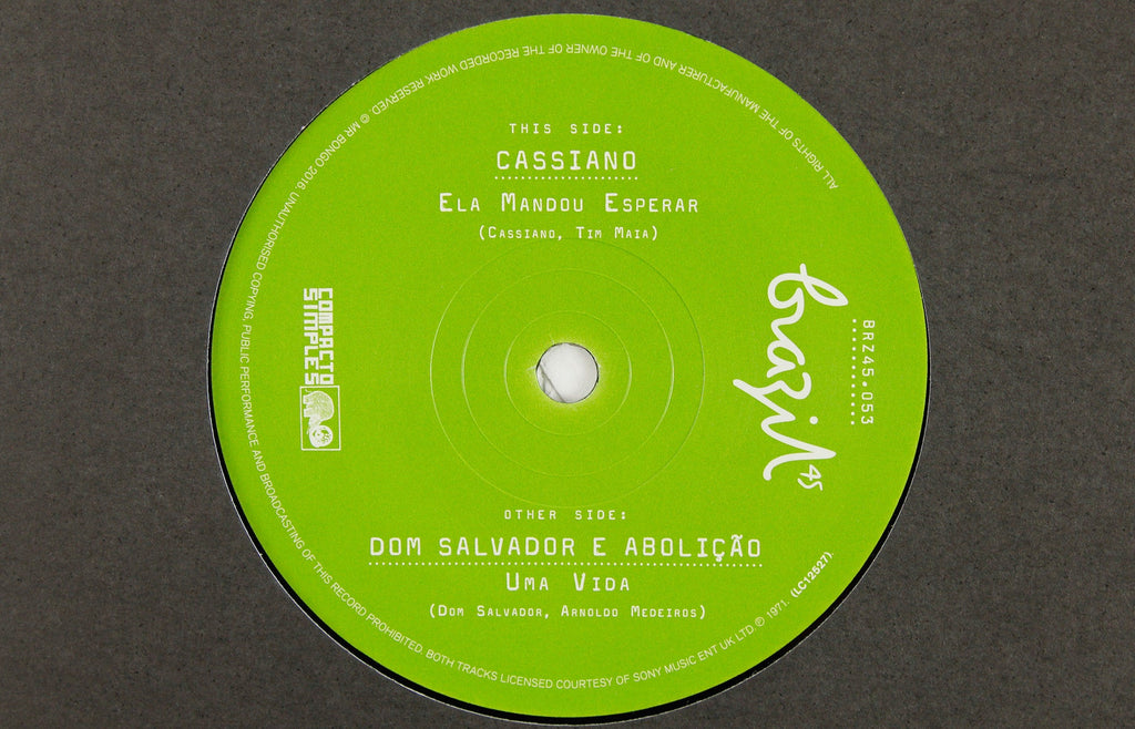Cassiano – Ela Mandou Esperar / Dom Salvador e Abolicao – Uma Vida – 7" Vinyl