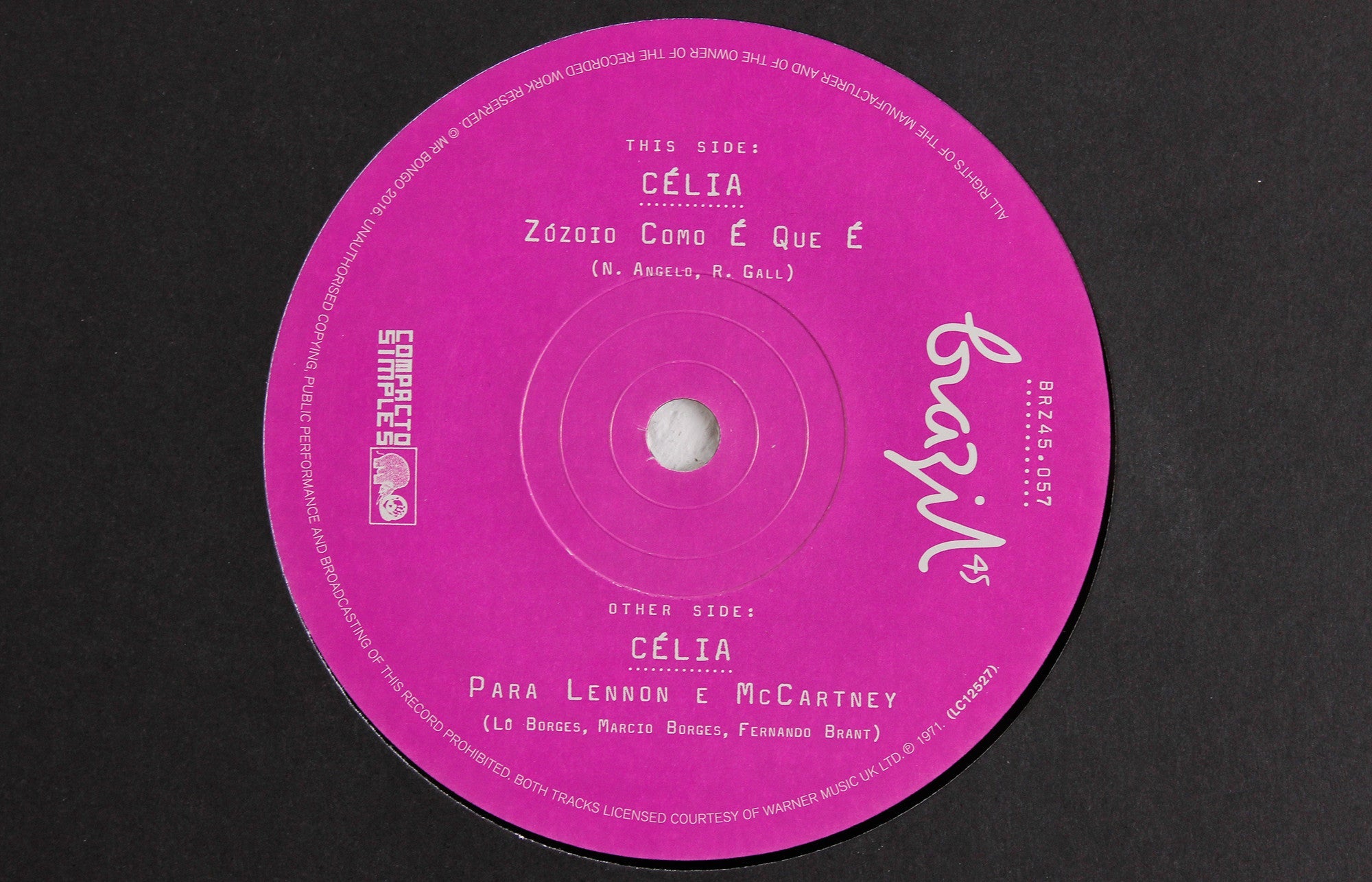 Celia – Zozoi / Para Lennon e McCartney – 7" Vinyl