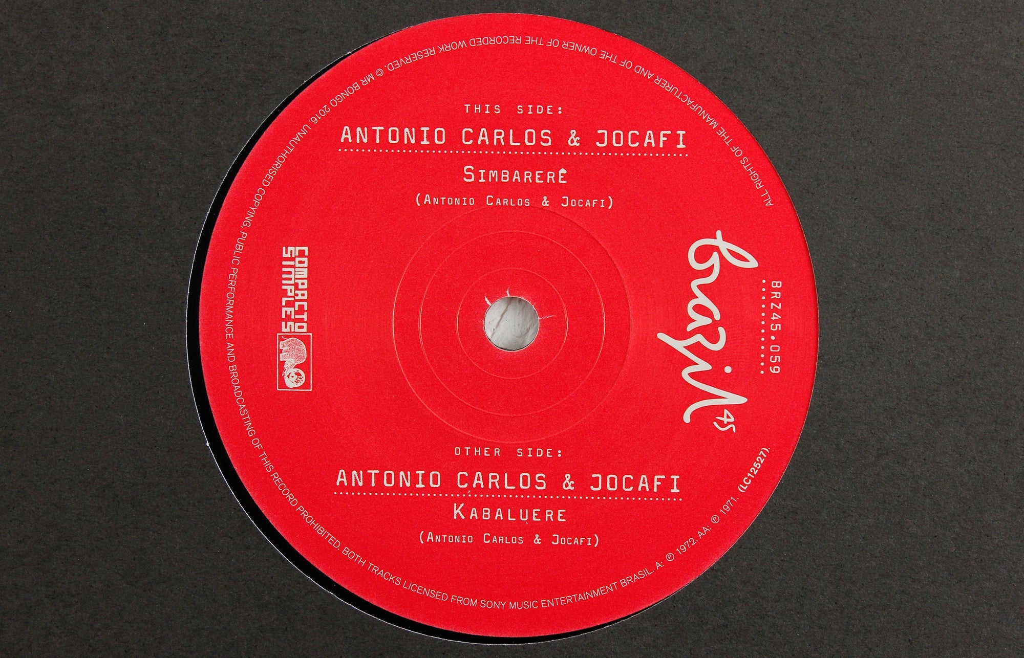 Antonio Carlos & Jocafi – Simbarerê / Kabaluere – 7" Vinyl