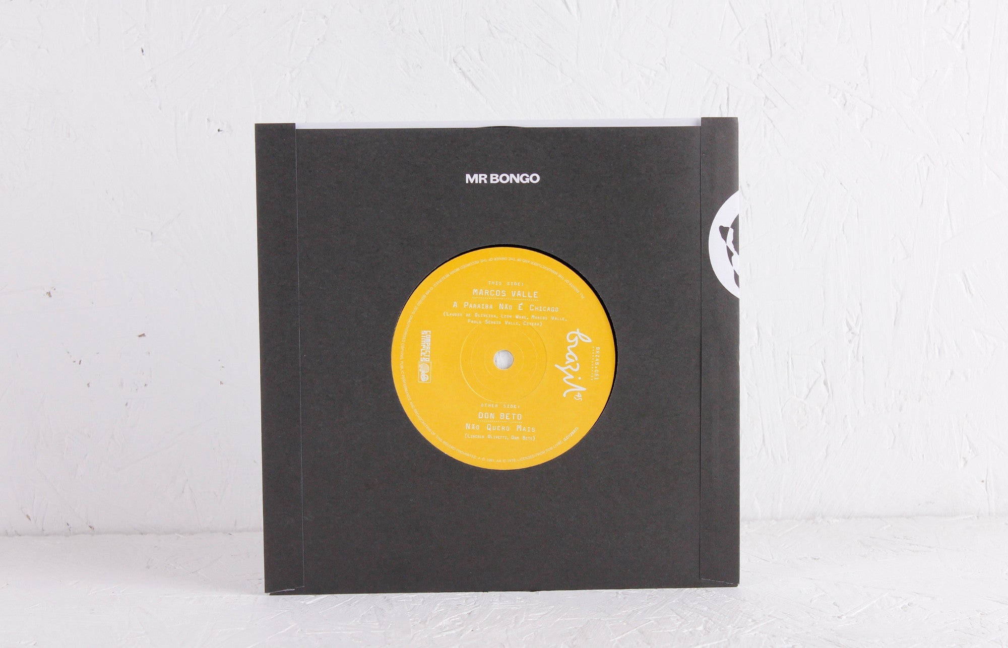 Marcos Valle – A Paraiba Não É Chicago / Don Beto – Não Quero Mais – 7" Vinyl