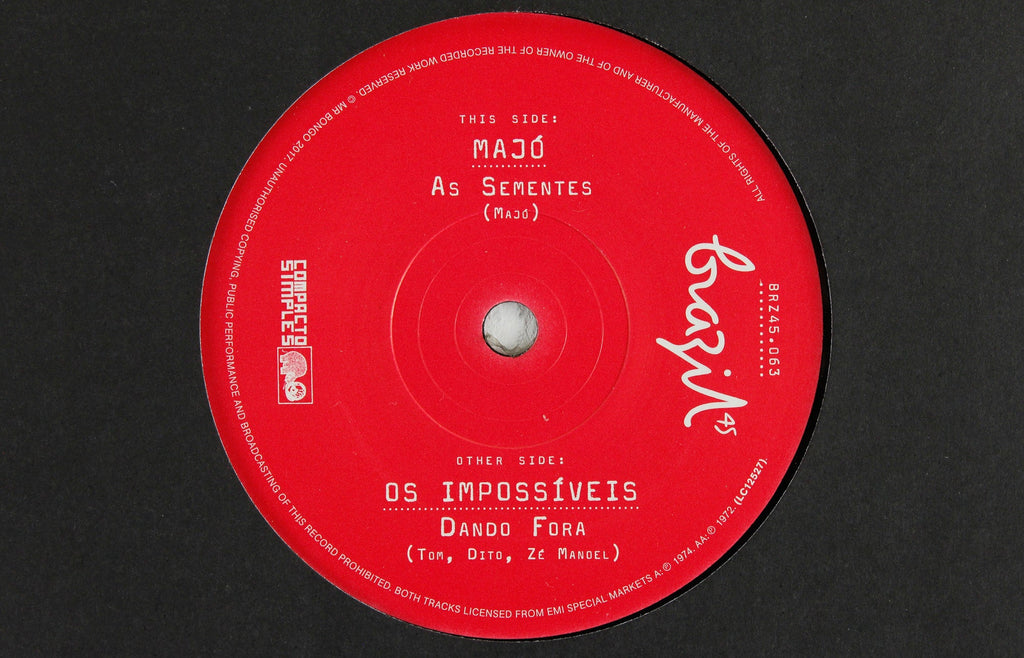 Majó – As Sementes / Os Impossíveis – Dando Fora – 7" Vinyl