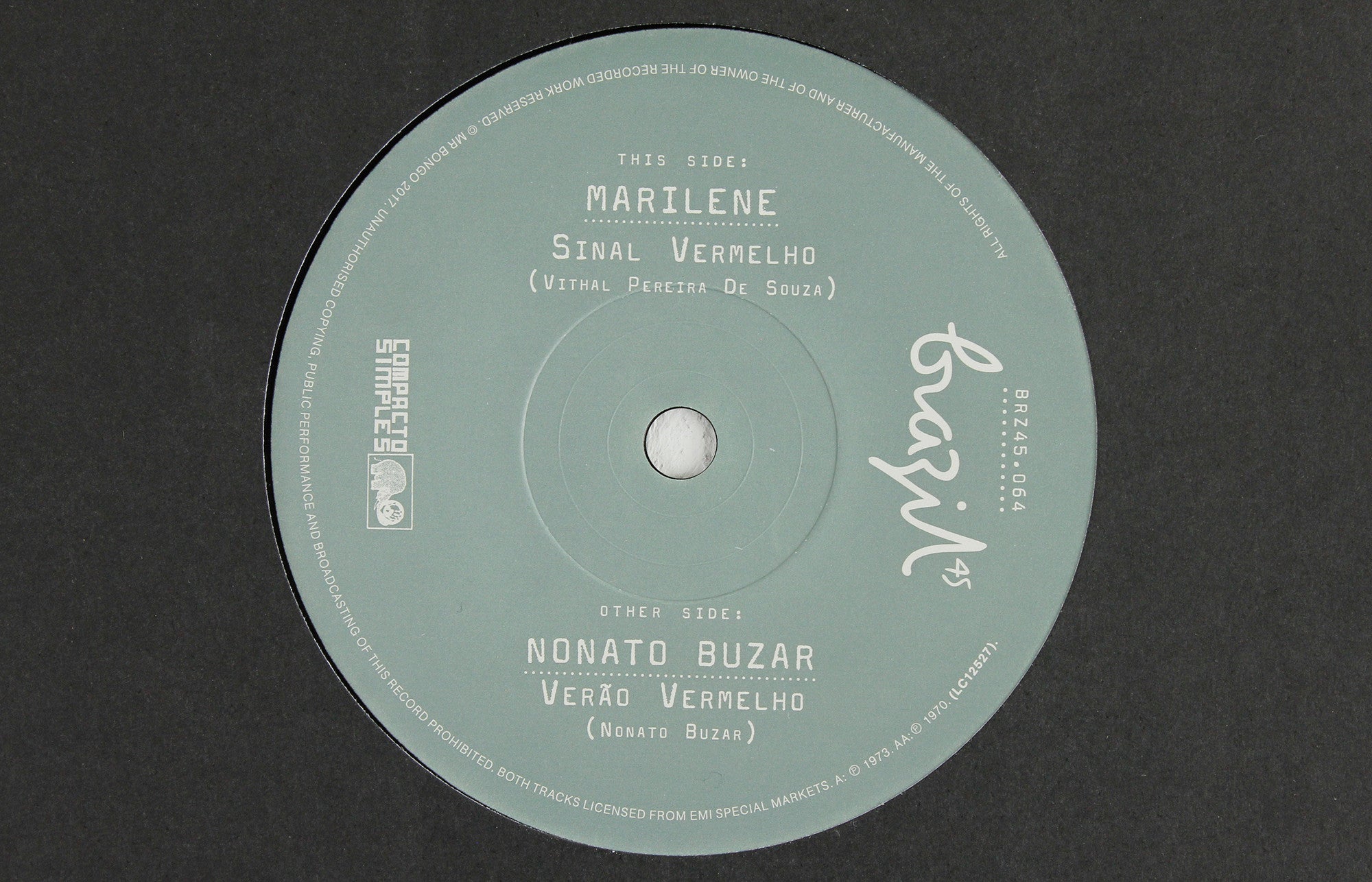 Marilene – Sinal Vermelho / Nonato Buzar – Verão Vermelho – 7" Vinyl