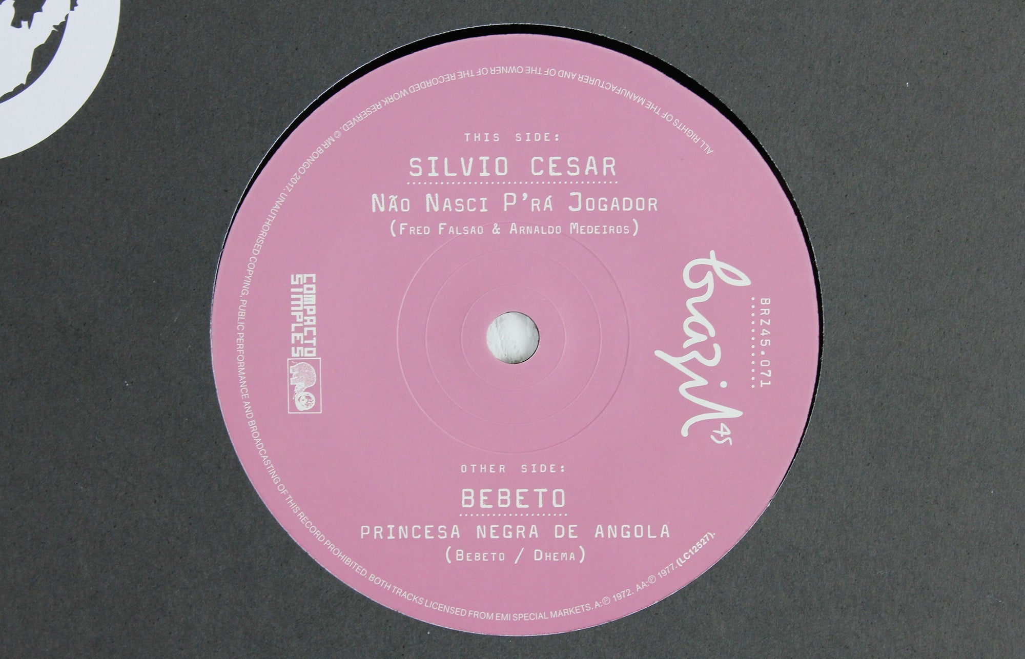Nao Nasci Pra Jogador / Princesa Negra de Angola – 7" Vinyl