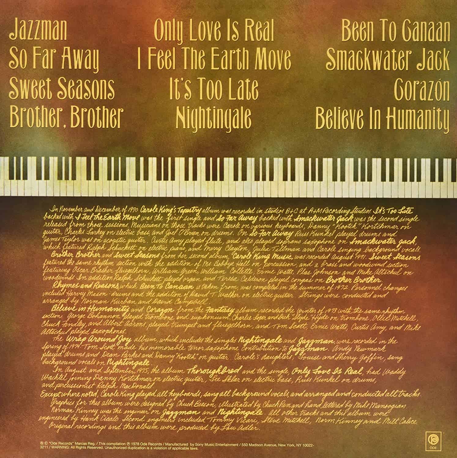Carole King — Her Greatest Hits: Songs Of Long Ago
