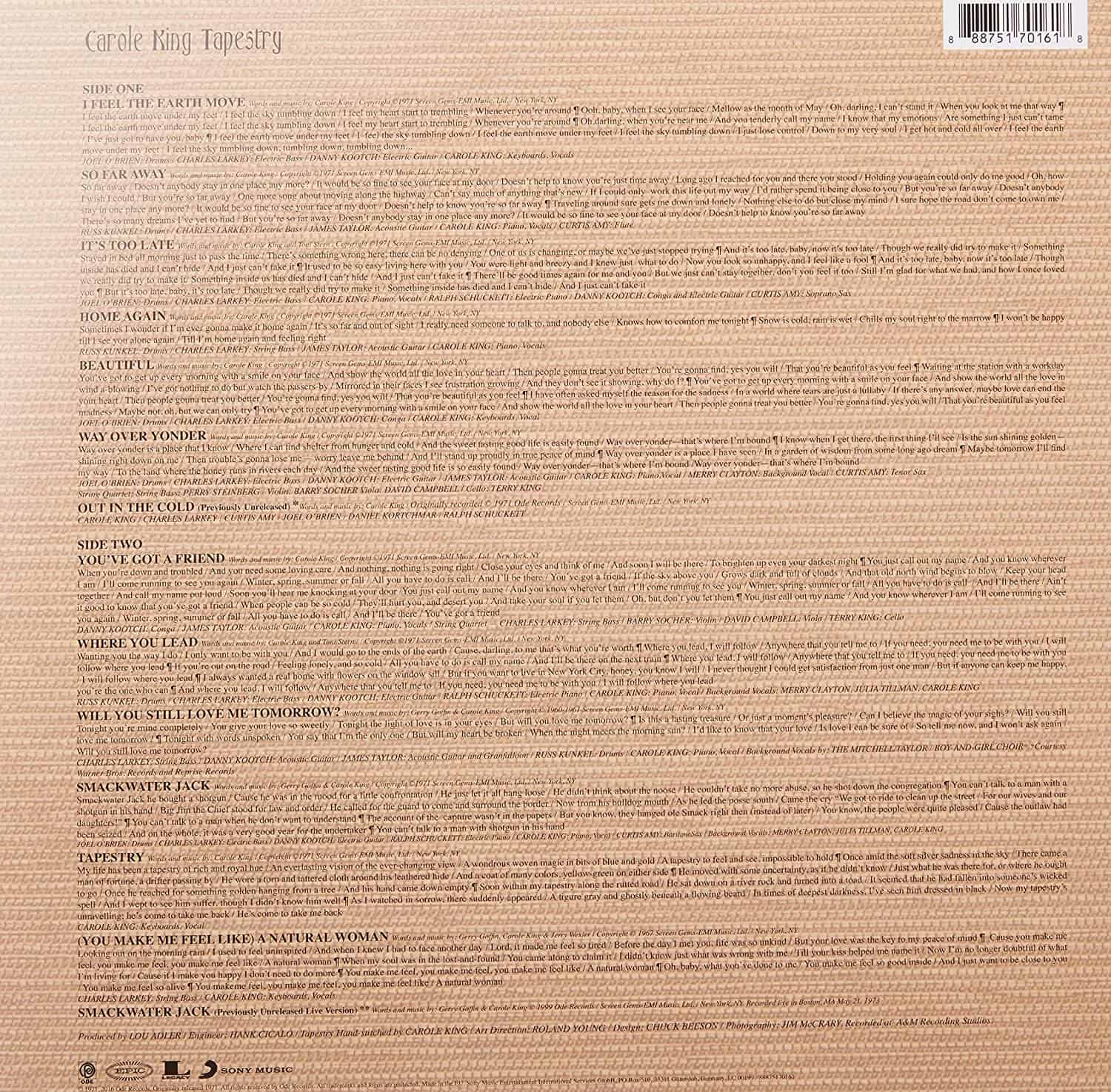 Carole King — Tapestry