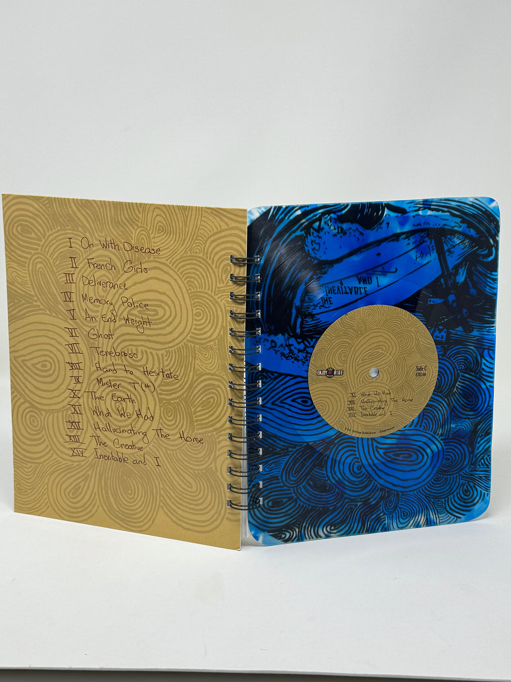 Repurposed Vinyl LP Spiral Notebook
