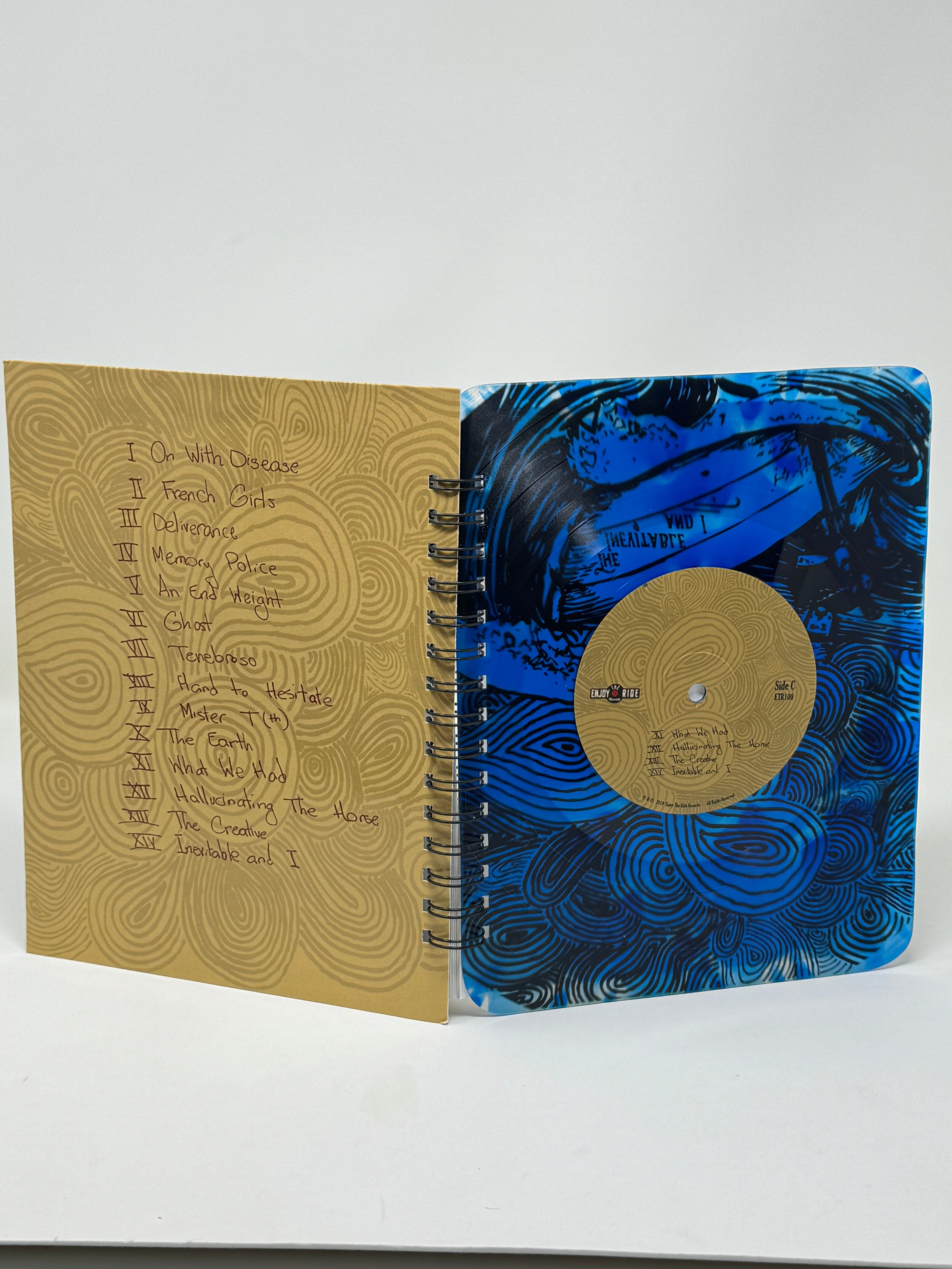 Repurposed Vinyl LP Spiral Notebook