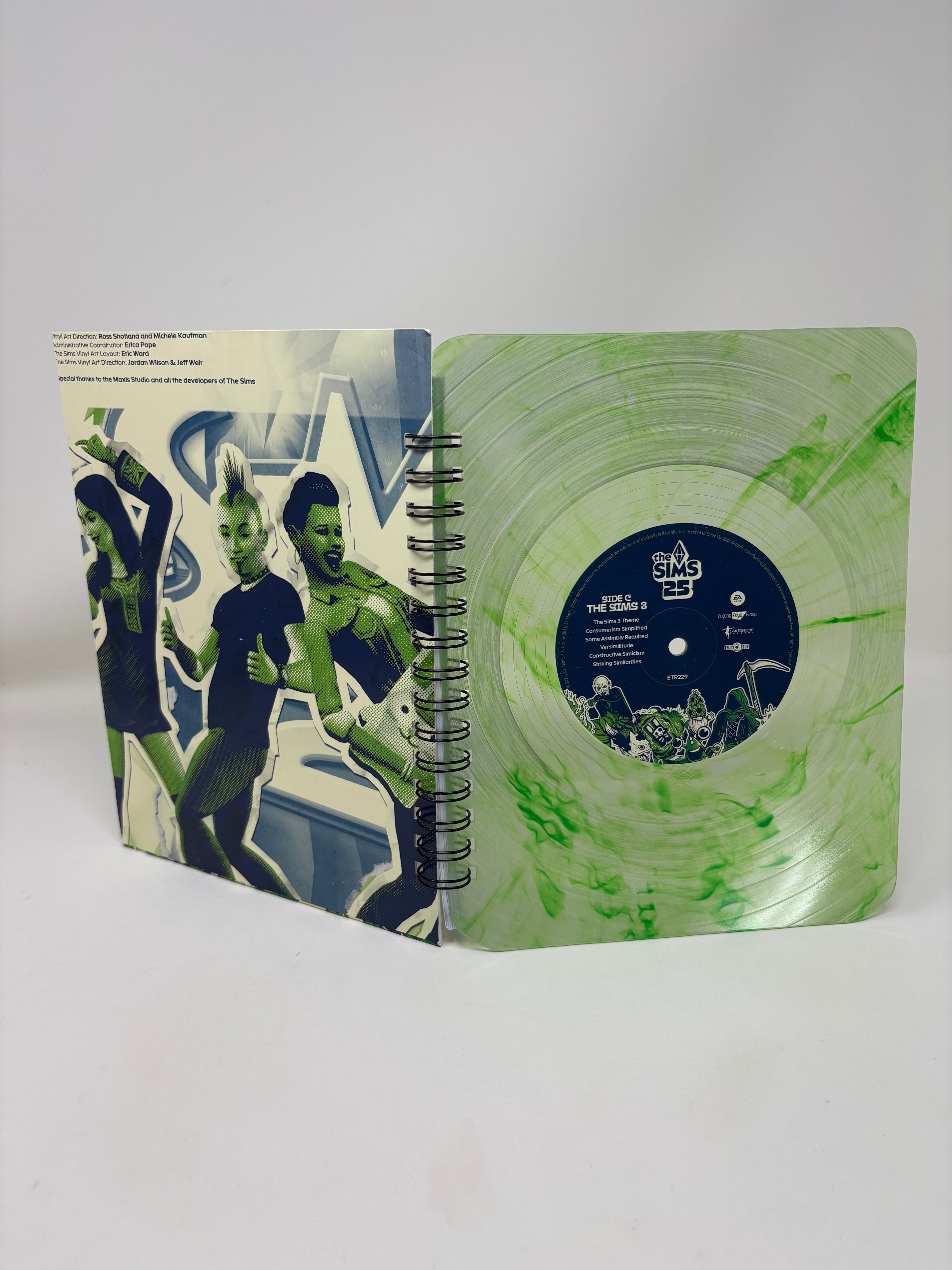 Repurposed Vinyl LP Spiral Notebook