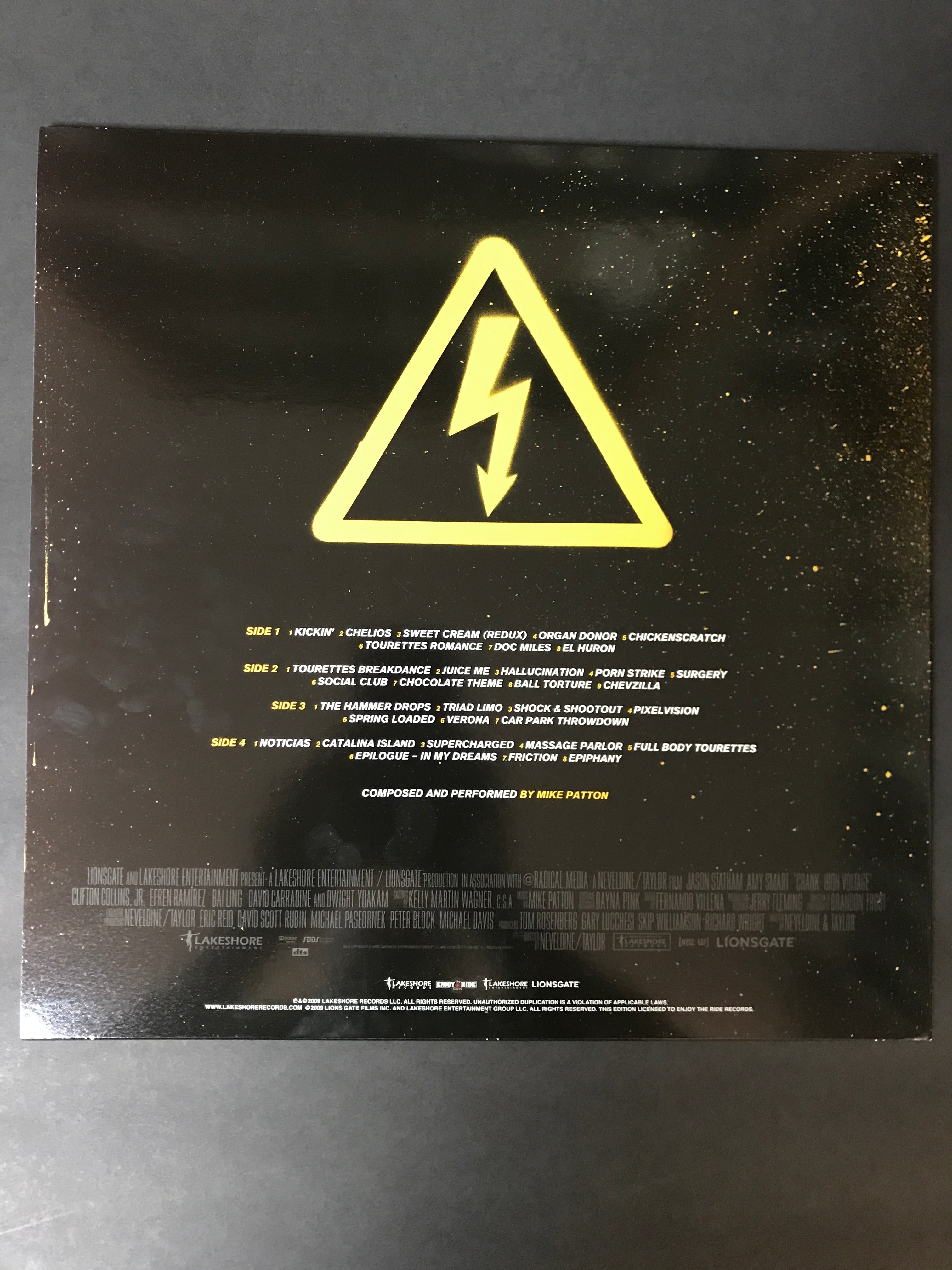 CRANK:HIGH VOLTAGE SOUNDTRACK BY MIKE PATTON 2xLP (ETR060)
