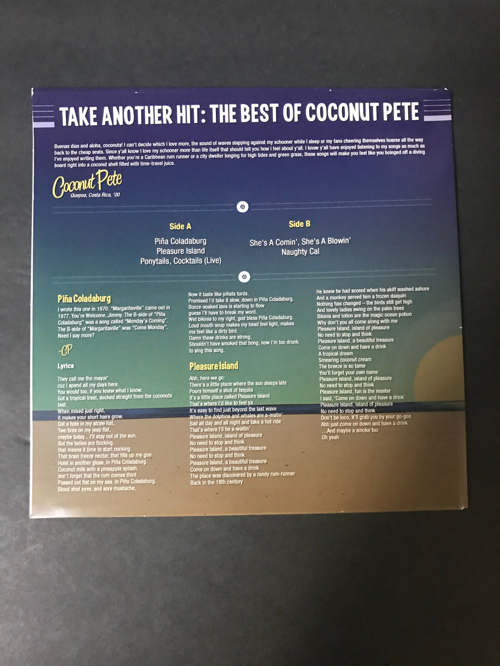 The Best of Coconut Pete: Take Another Hit 7" SAND FILLED VINYL (ETR065)