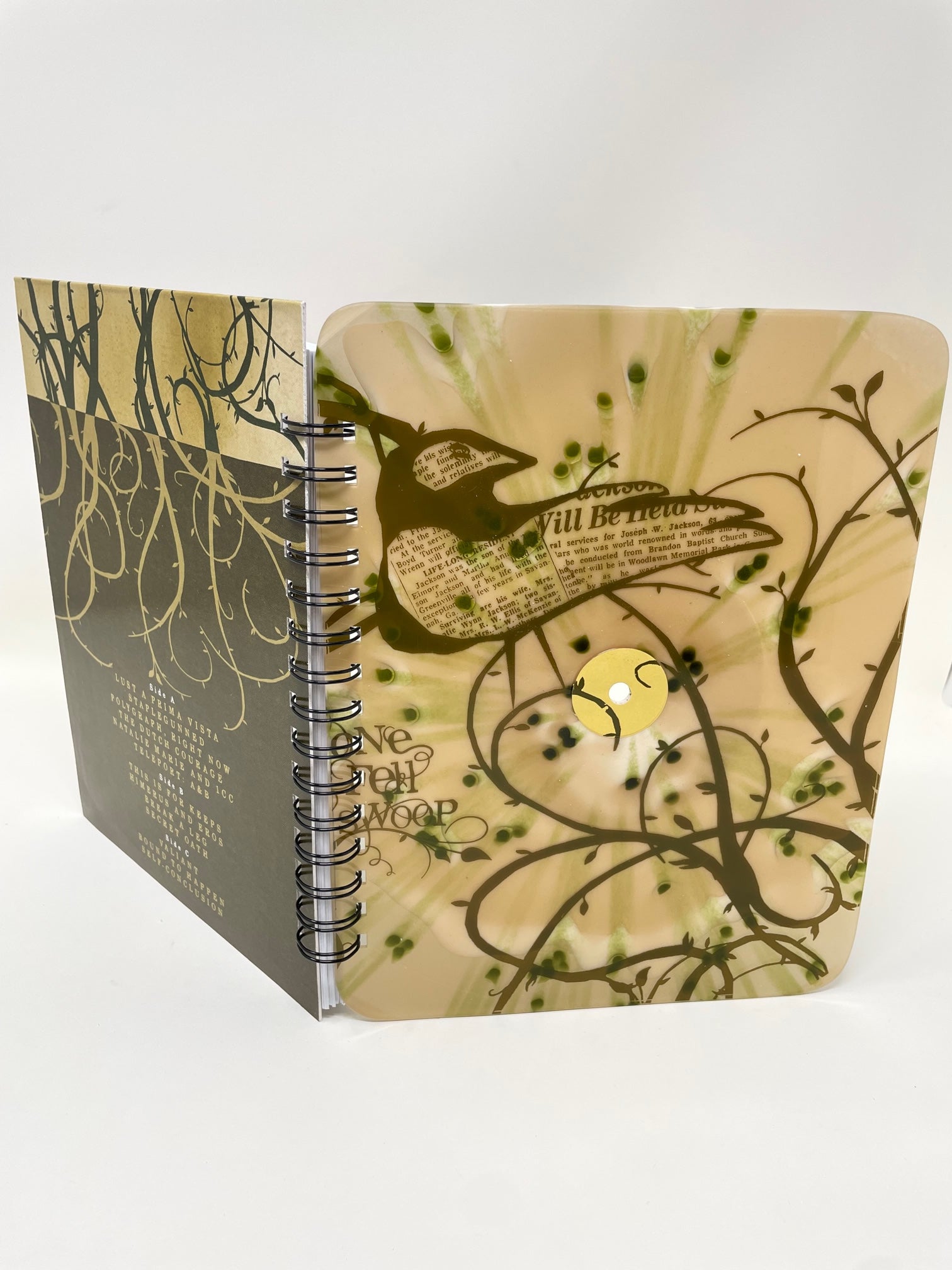Repurposed Vinyl LP Spiral Notebook