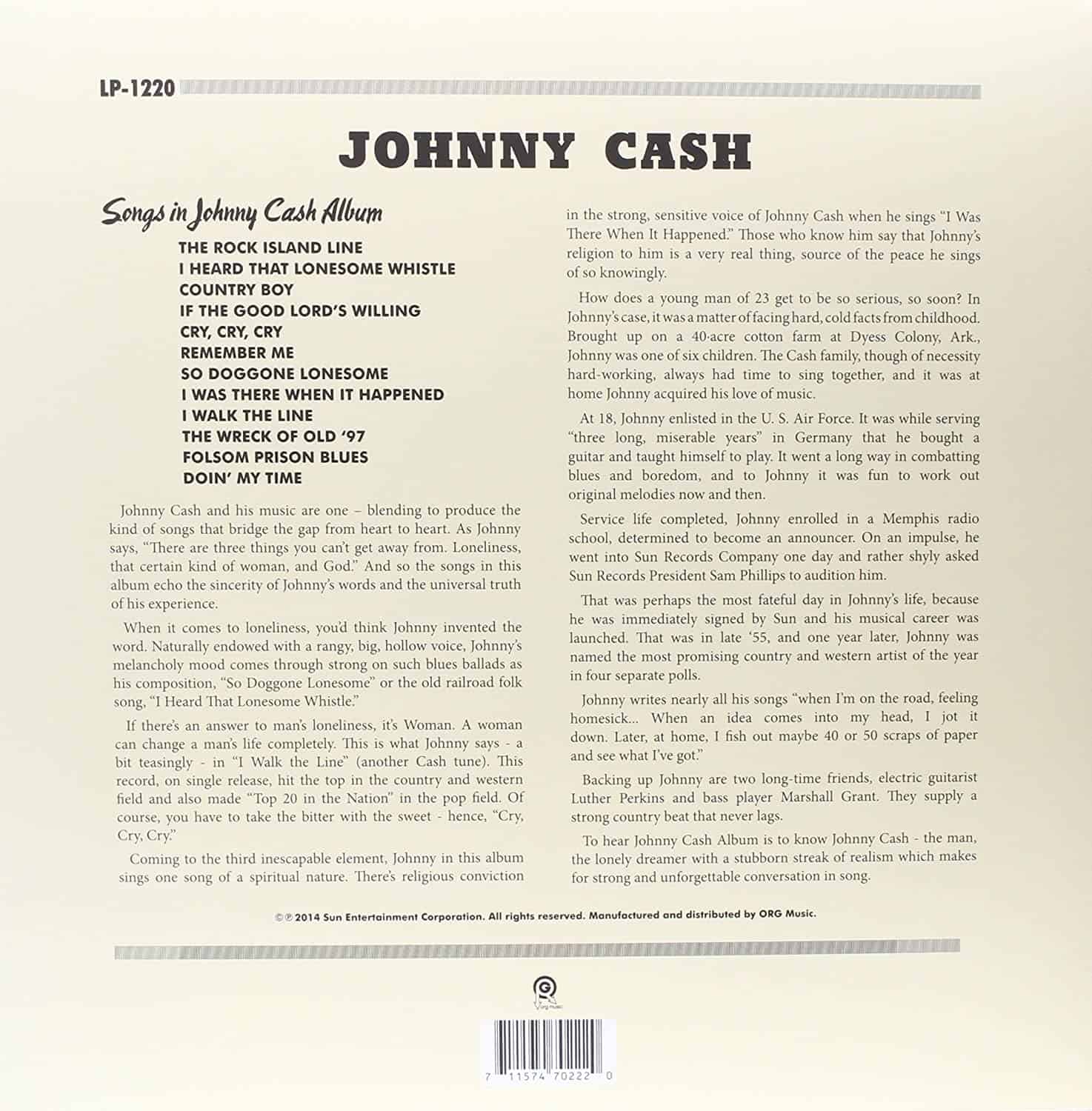 Johnny Cash — With His Hot And Blue Guitar