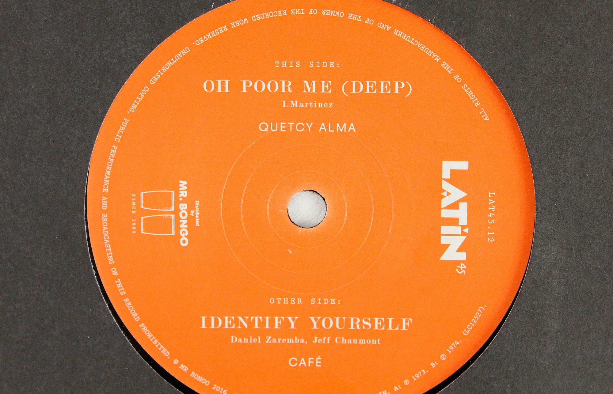 Quetchy Alma – Deep (Oh Poor Me) /  Cafe – Identify Yourself – 7" Vinyl