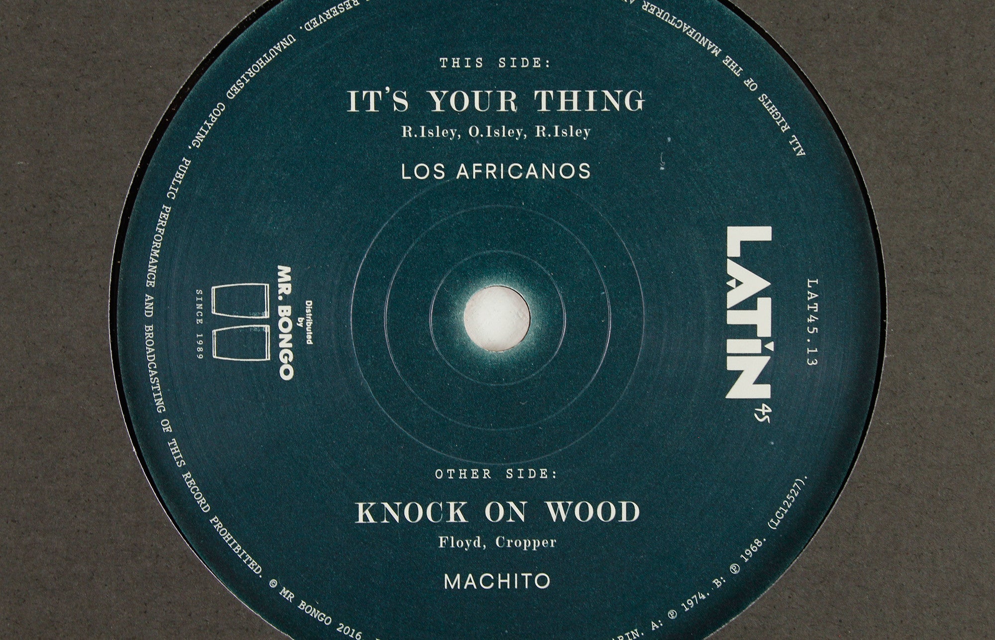 Los Africanos – It's Your Thing / Machito – Knock On Wood – 7" Vinyl