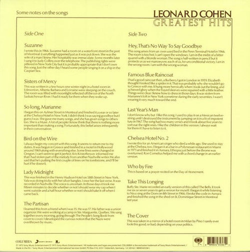 Leonard Cohen — Greatest Hits