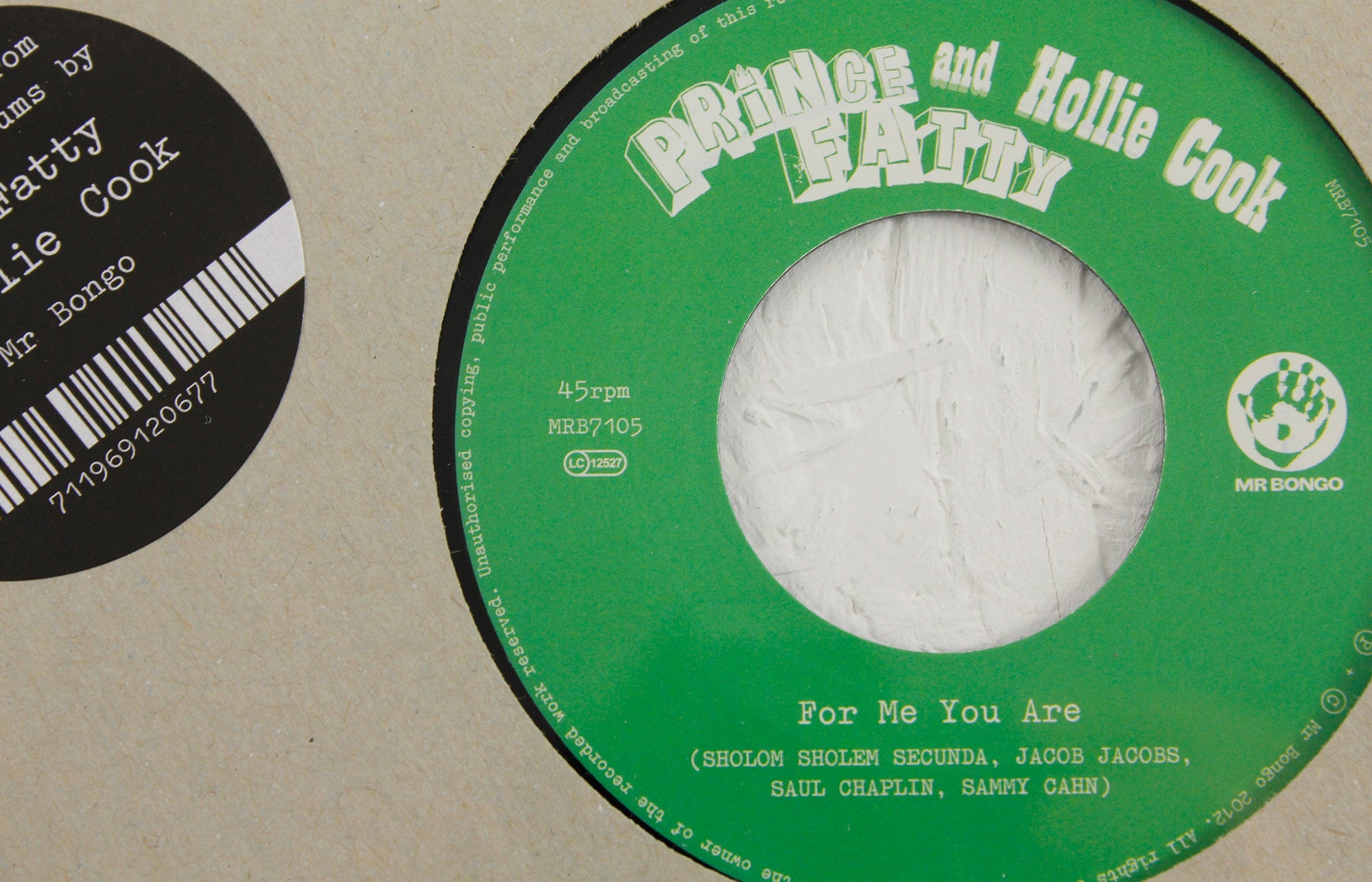 Prince Fatty & Hollie Cook – For Me You Are – 7" Vinyl