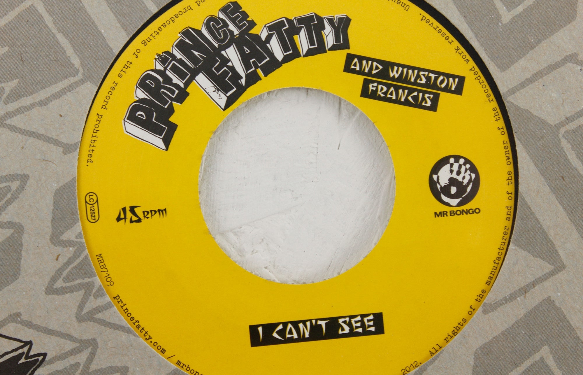 Prince Fatty – Ba Ba Ri Ba Skank b/w I Can't See – 7" Vinyl
