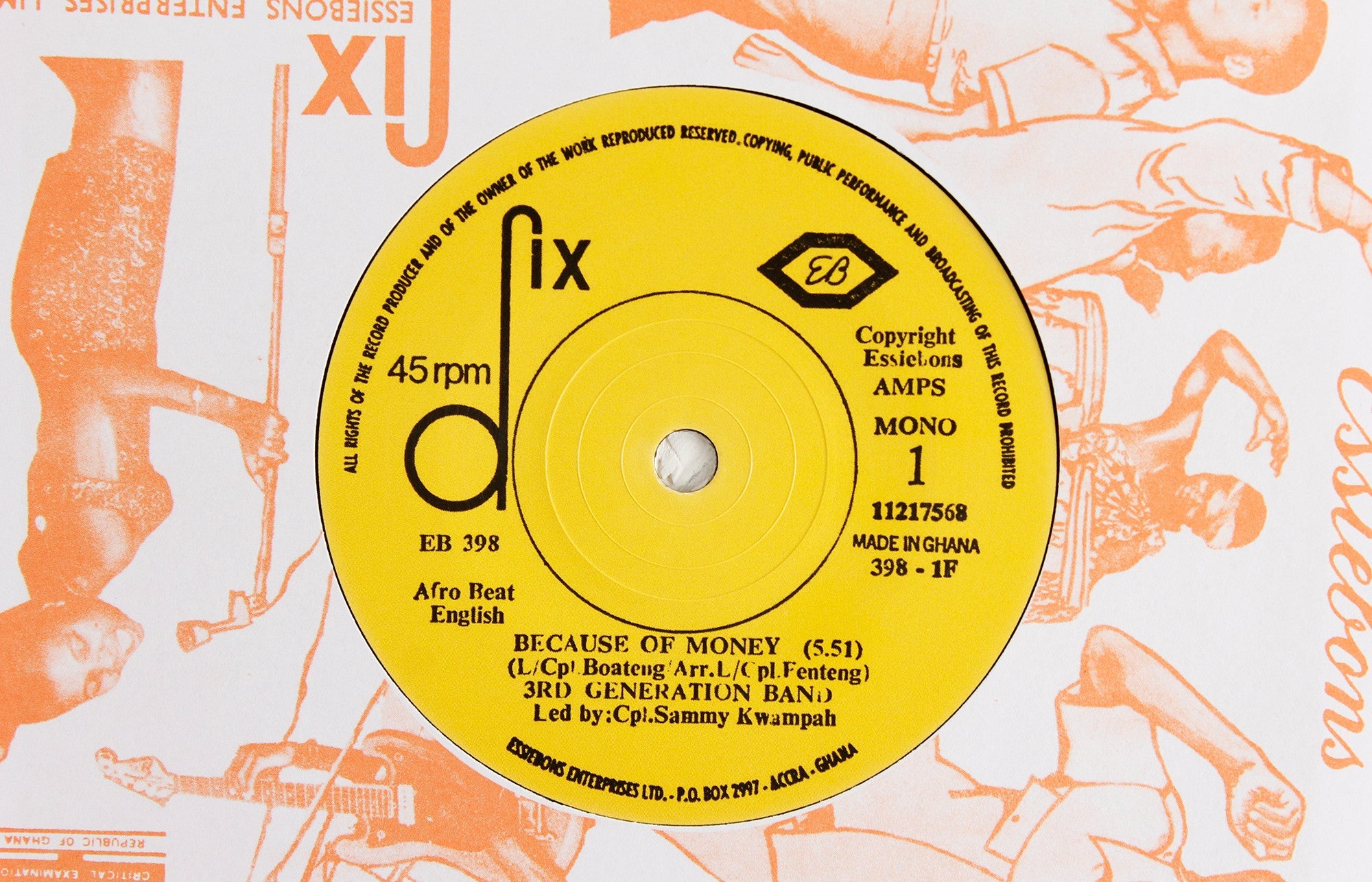 3rd Generation Band – Because Of Money / Obi Ye Saa Wui – 7"