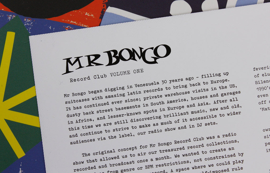 Mr Bongo Record Club Volume One – Vinyl 2-LP/CD