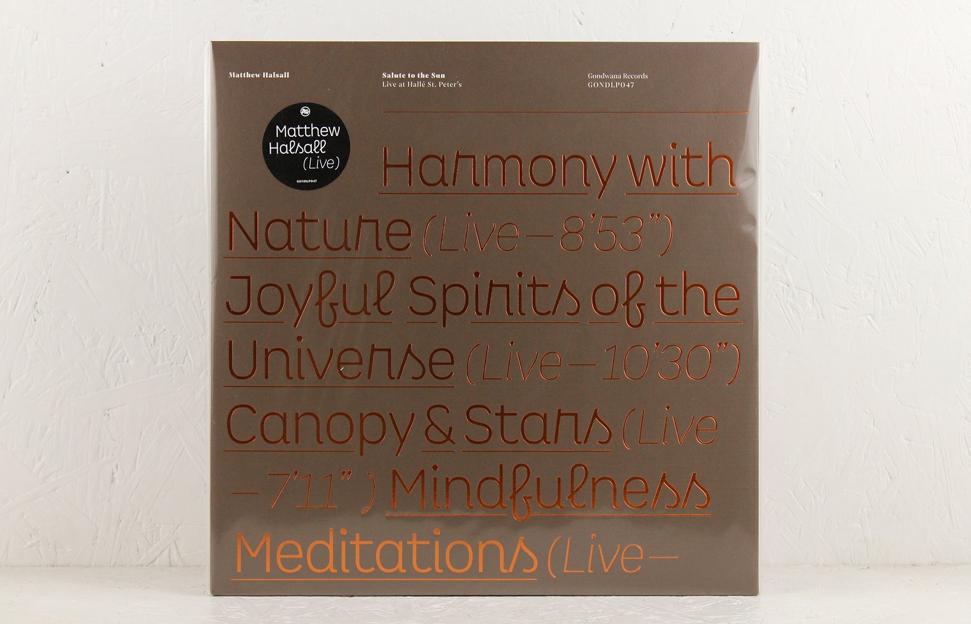 Salute to the Sun – Live at Hallé St. Peter's – Vinyl 2LP