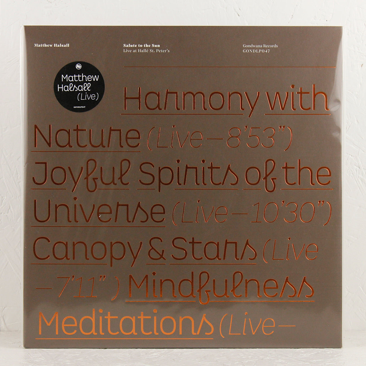 Salute to the Sun – Live at Hallé St. Peter's – Vinyl 2LP