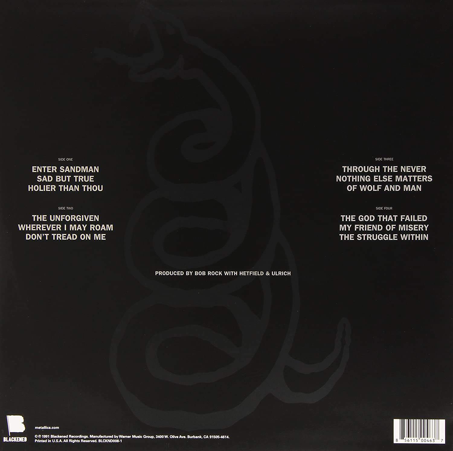 Metallica — Metallica (2-LP)