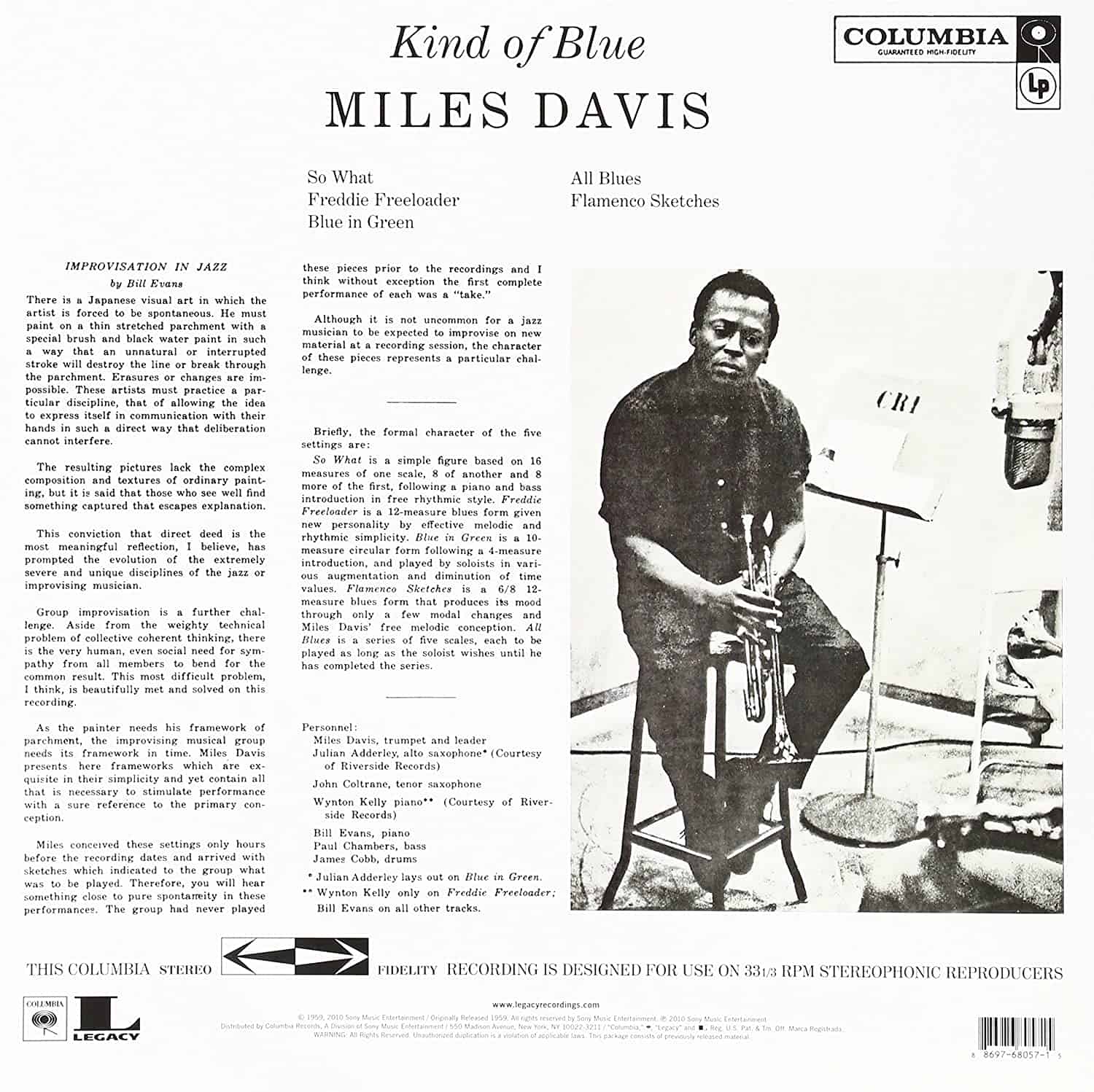 Miles Davis — Kind Of Blue (2-LP)