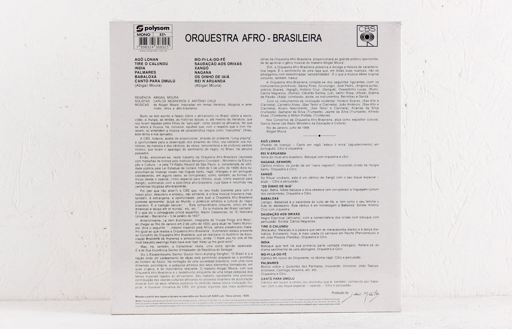 Orquestra Afro-Brasileira ‎– Vinyl LP