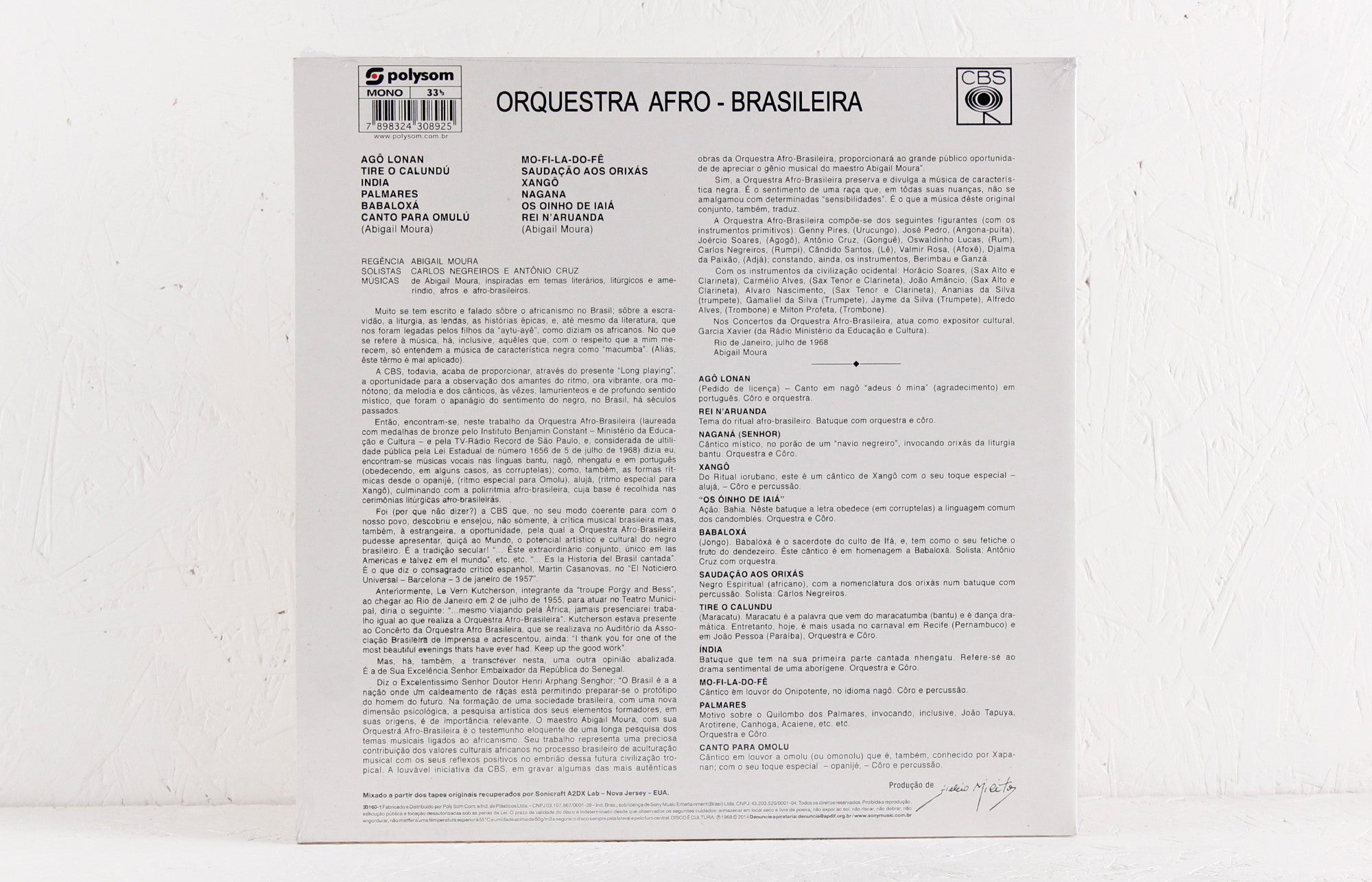 Orquestra Afro-Brasileira ‎– Vinyl LP