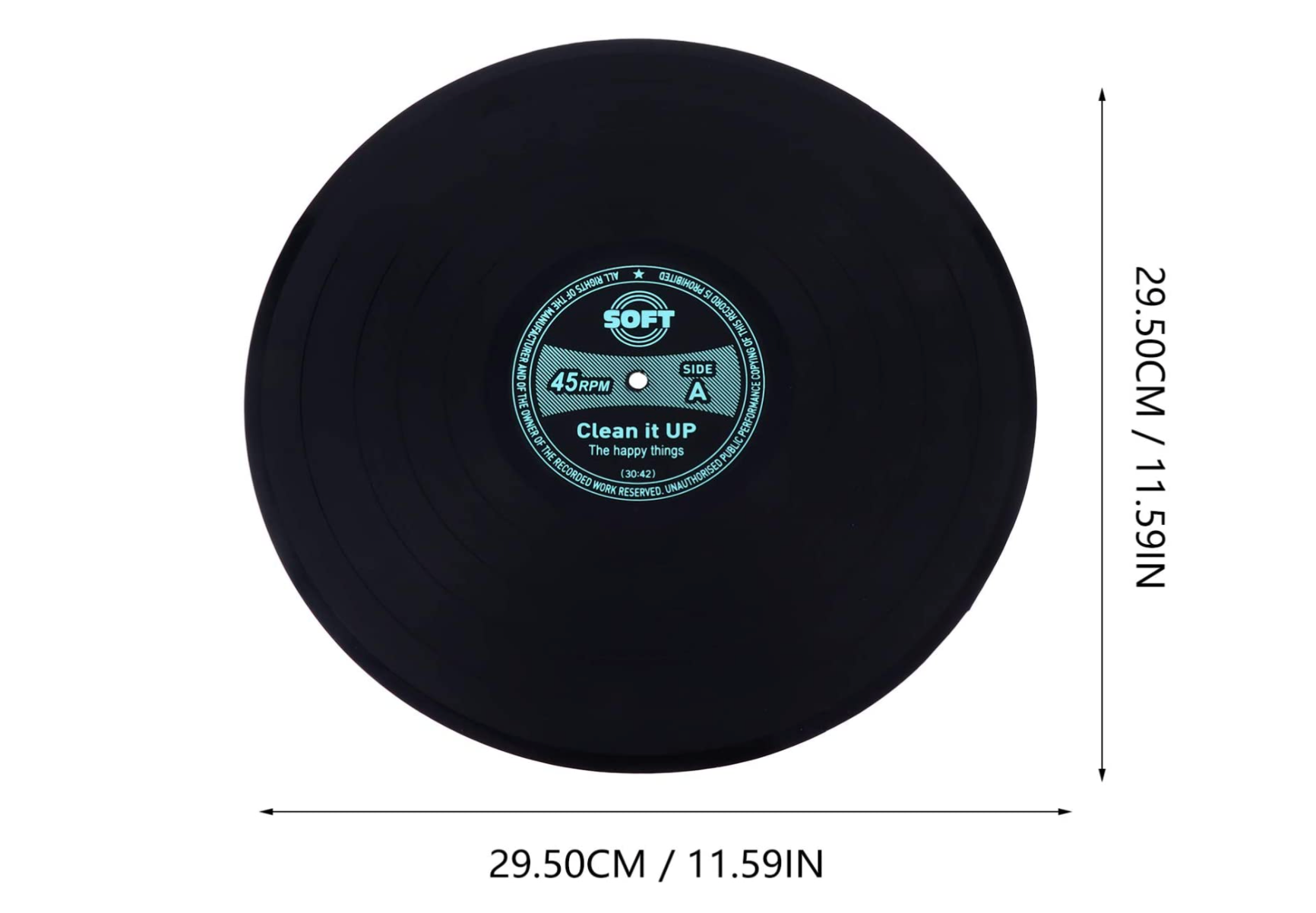 Vinyl Record LP Soft Large Placemat