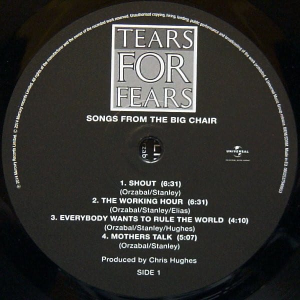 Tears For Fears — Songs From The Big Chair