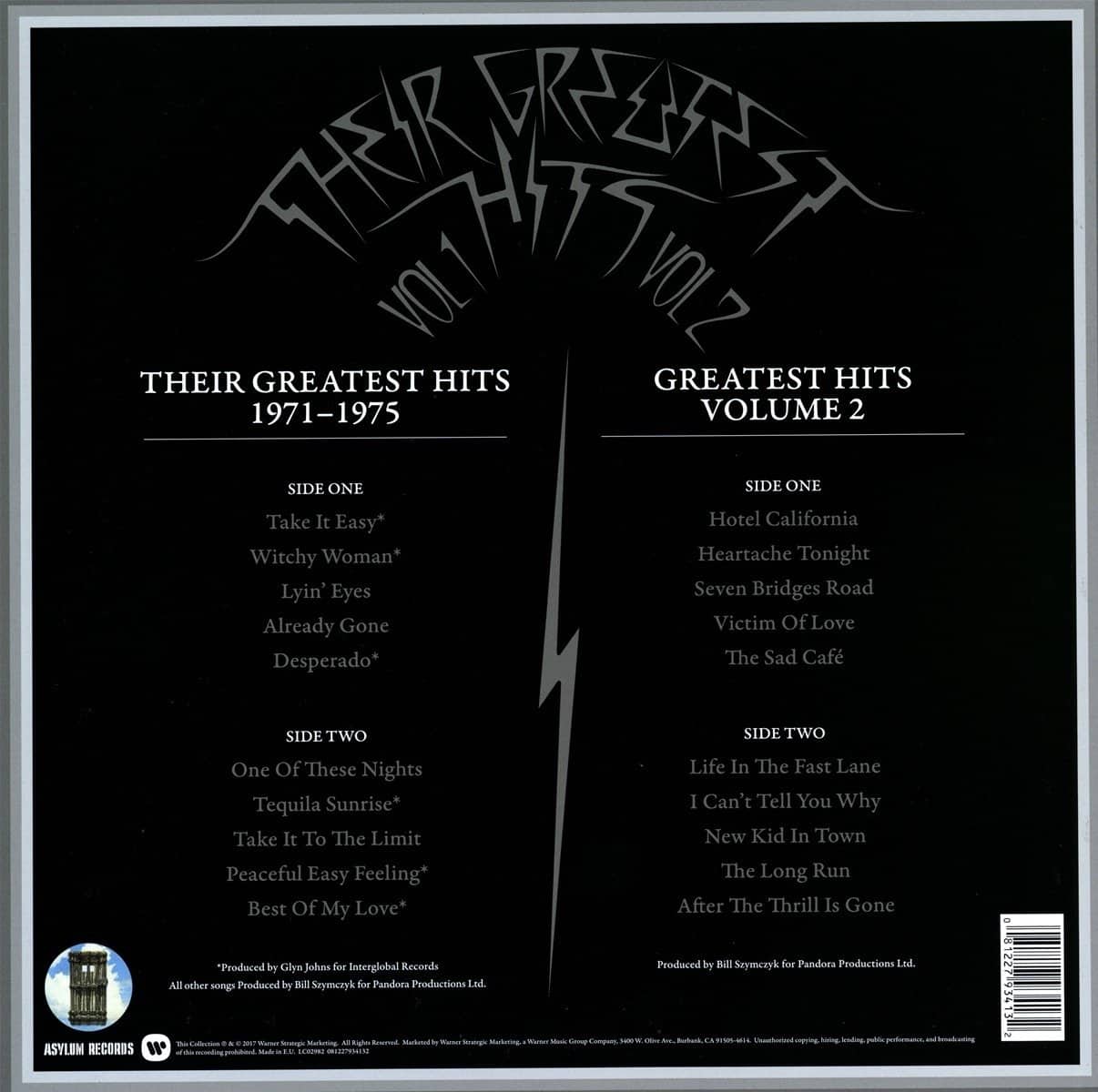 Eagles — Their Greatest Hits: Volumes 1 & 2 (2-LP)