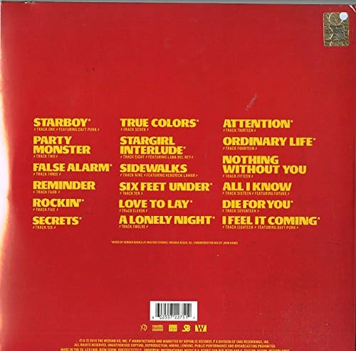 Weeknd — Starboy (Red 2-LP)