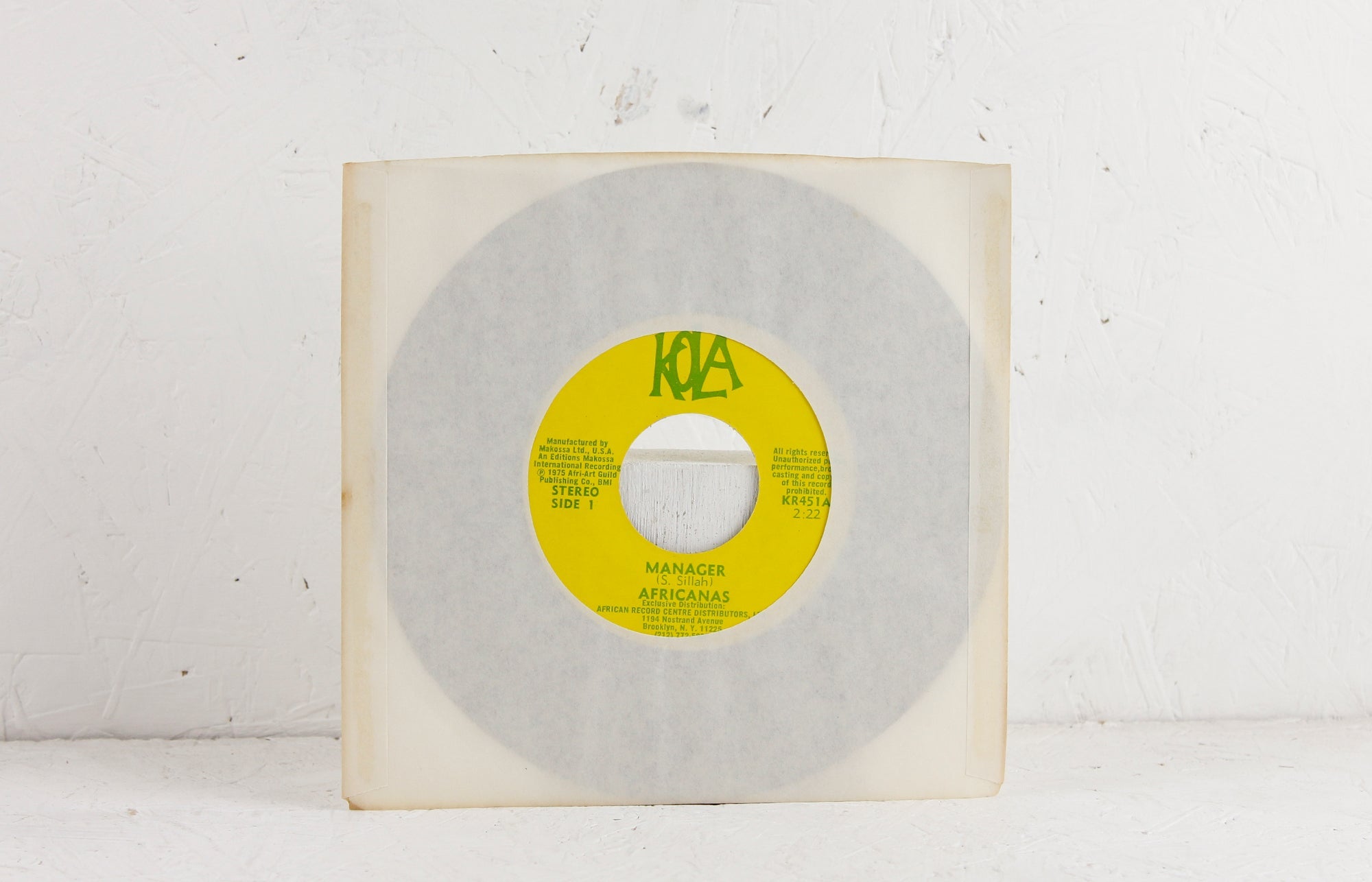 Manager – Vinyl 7"
