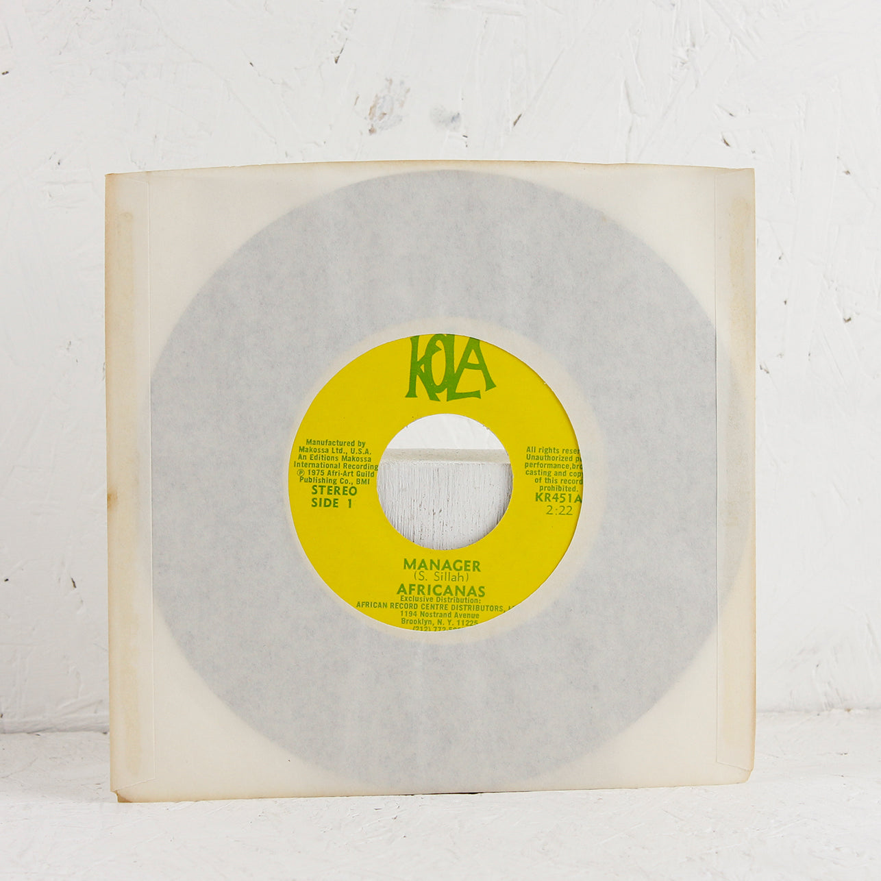 Manager – Vinyl 7"