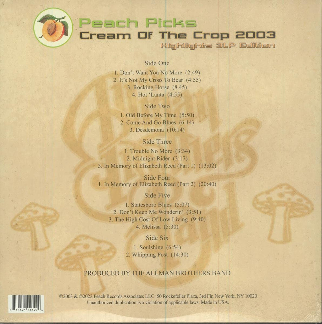 Allman Brothers Band — Cream Of The Crop 2003: Highlights (3-LP)