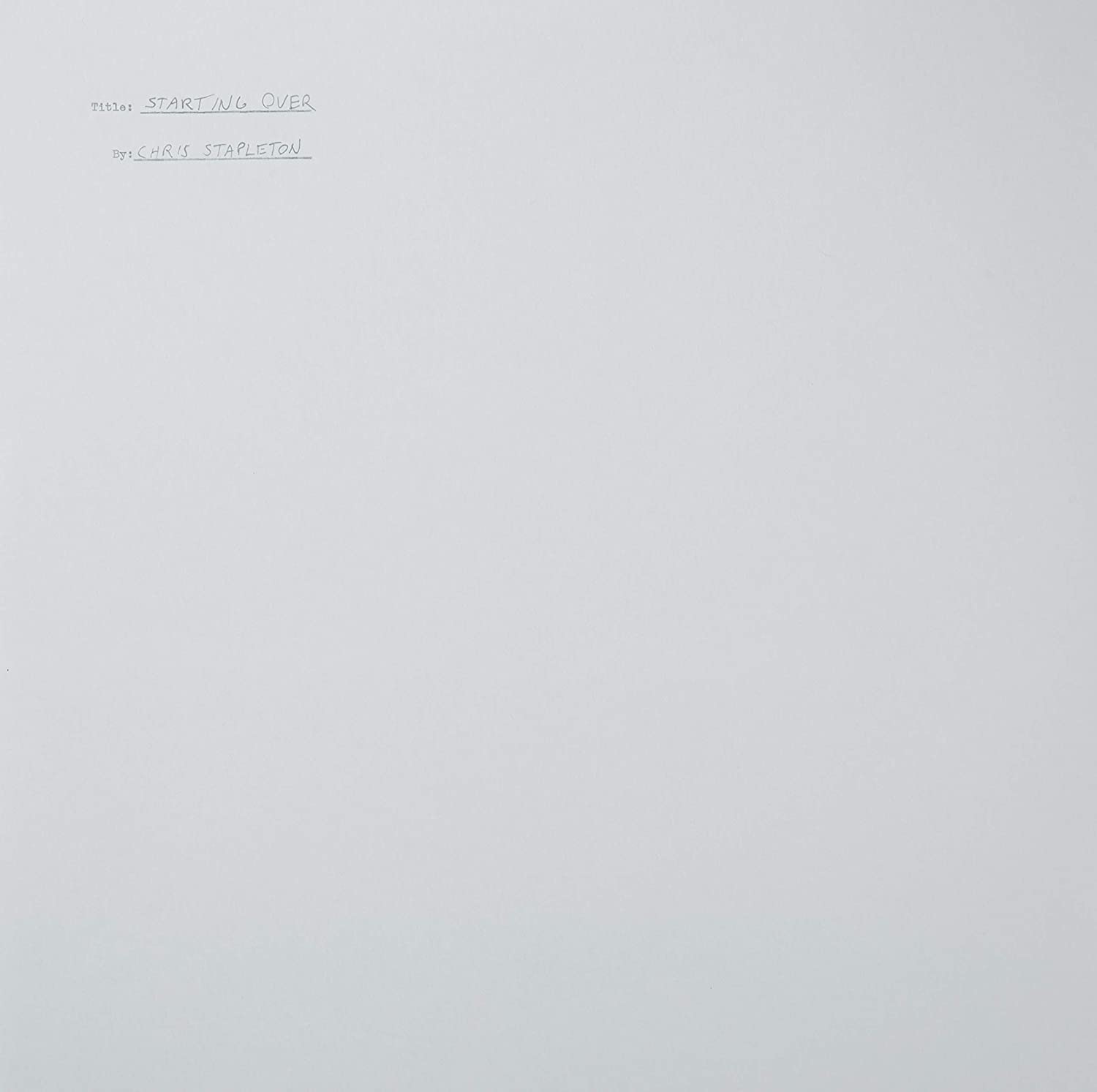 Chris Stapleton — Starting Over (2-LP)