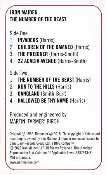 Iron Maiden — Number Of The Beast (CS)