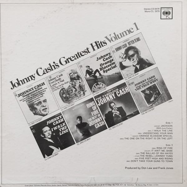 Johnny Cash — Greatest Hits: Vol. 1