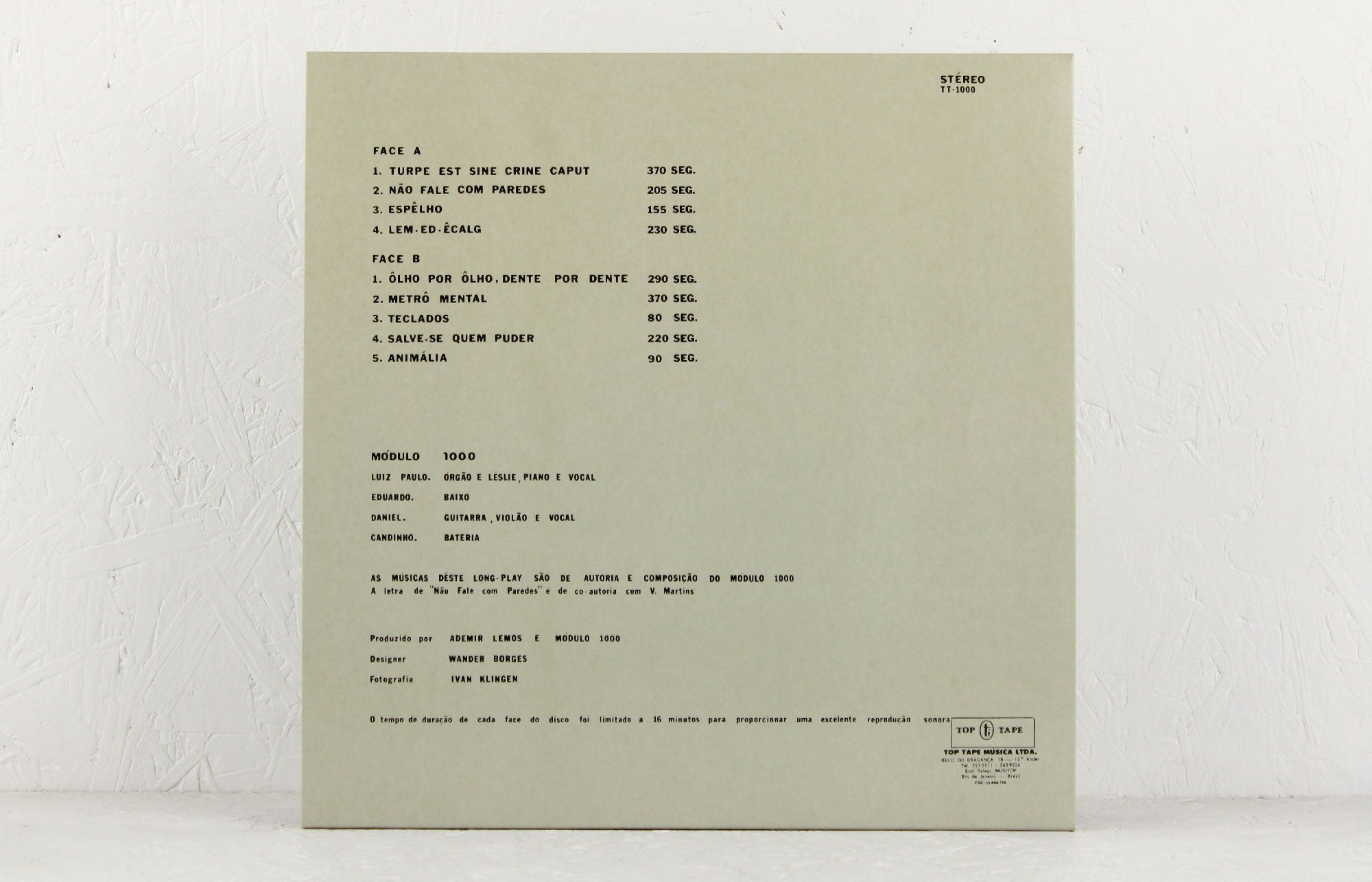 Não Fale Com Paredes – Vinyl LP/CD