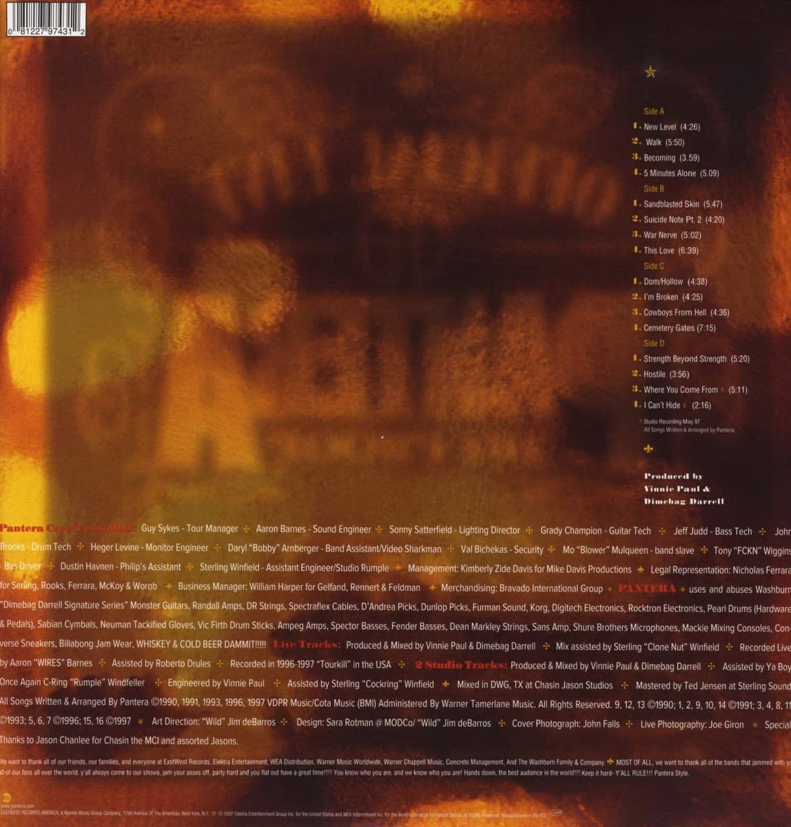 Pantera — Official Live: 101 Proof (2-LP)